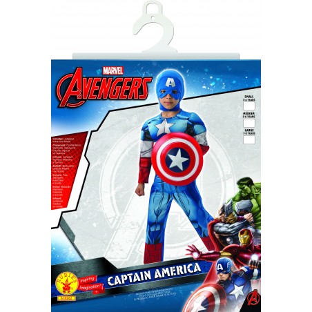 Déguisement Marvel™ Avengers Deluxe Captain America pour enfants