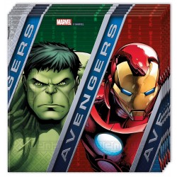 20 serviettes en papier Avengers Power