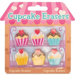 Lot de 6 gommes cupcake