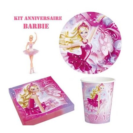 Kit anniversaire Barbie - decoration anniversaire