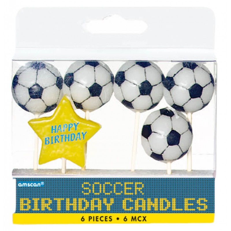 Bougies d'anniversaire en ballons de foot
