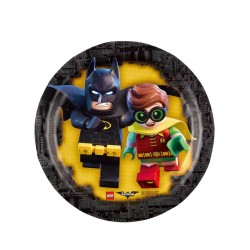 8 Assiettes à dessert Lego Batman