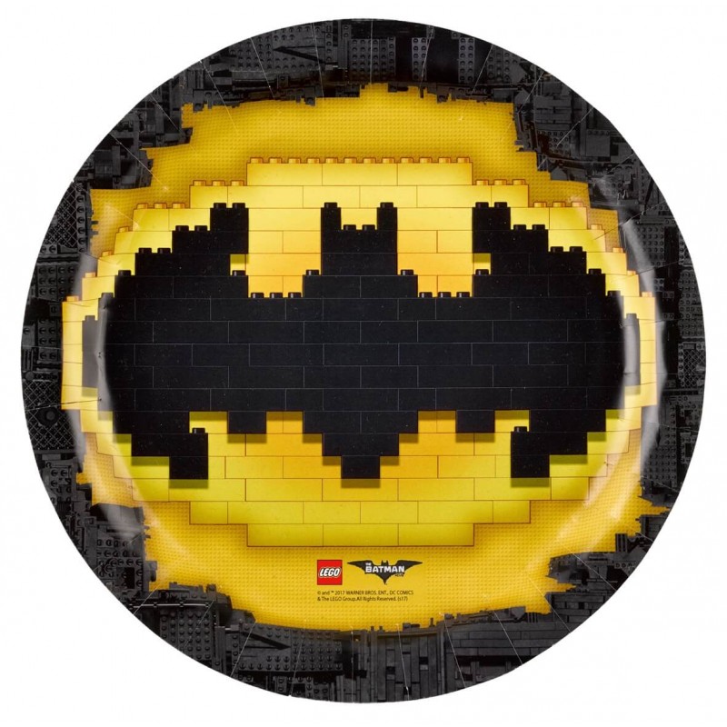 8 Assiettes en carton Lego Batman