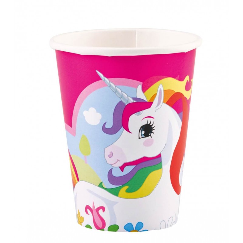 8 gobelets en carton Licorne