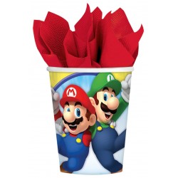 8 gobelets en carton Super Mario Bros