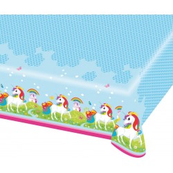 Nappe Licorne Arc-en-ciel en platique 180 x 120 cm