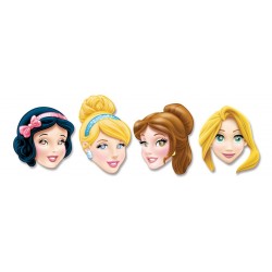 4 Masques en carton Princesses Disney