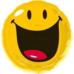Ballon mylar Emoji qui rigole 43 cm