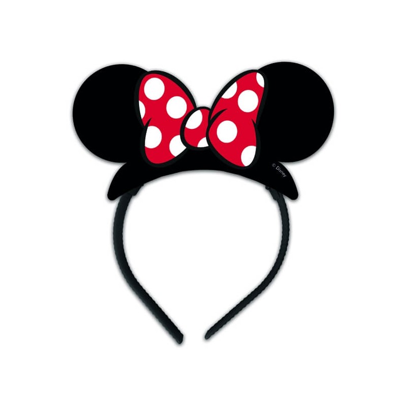 4 diadèmes Minnie serre tete minnie avec ruban rouge