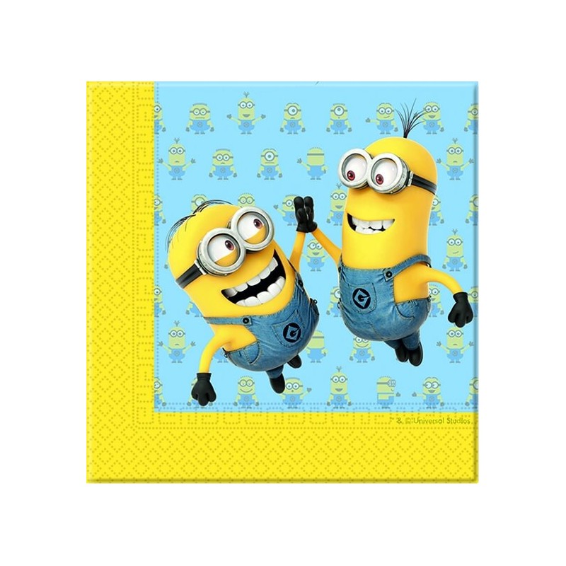 20 serviettes en papier Minions