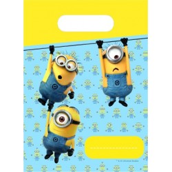 Lot de 6 sacs cadeaux Minions