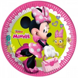 8 assiettes en carton Minnie 23 cm