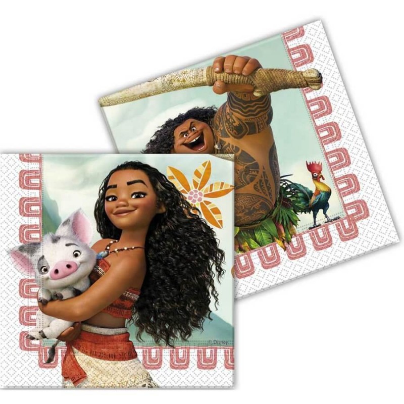 20 serviettes papier Vaiana