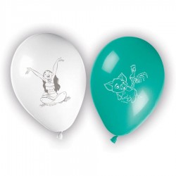 Lot de 8 Ballons de baudruche Bleu ciel Bon Anniversaire, Diam. 28