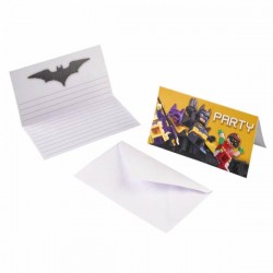 Lot de 8 cartes d'invitation Lego Batman