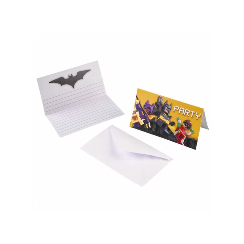 8 invitations Lego Batman