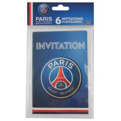 6 Cartes d'invitation + 6 enveloppes PSG