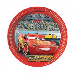 8 assiettes anniversaire Cars 3™ 23 cm