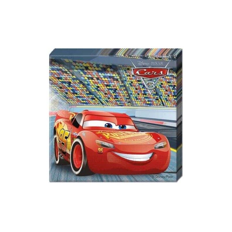 20 serviettes papier Cars 3