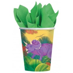 8 Gobelets carton Dinosaure