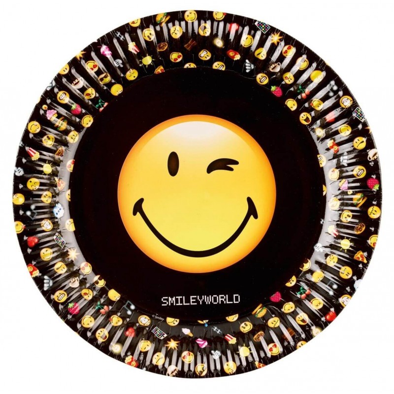 8 Assiettes En Carton Smiley Anniversaire Emoji 8 Assiettes En Carton Smiley Anniversaire Emoji