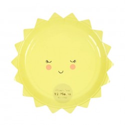 12 Petites assiettes Soleil - Meri Meri