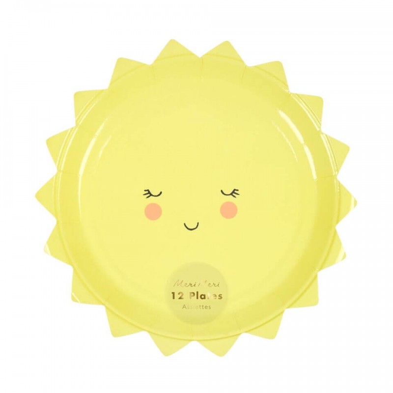 12 Petites assiettes Soleil - Meri Meri