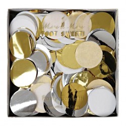 Confettis or et argent en papier de soie - Meri Meri