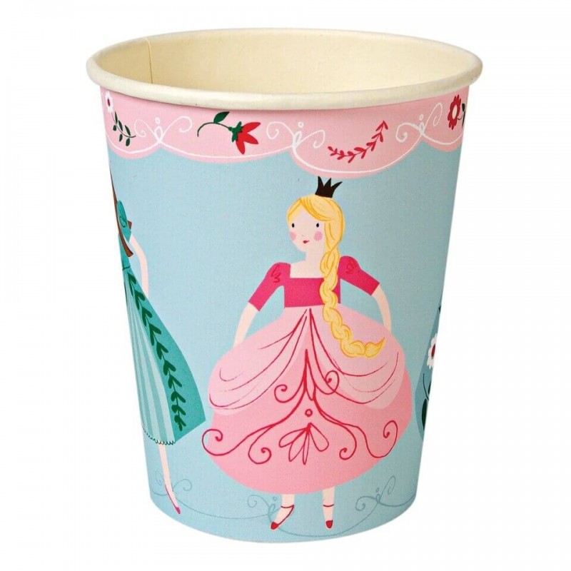 12 Gobelets en carton Princesse - Meri Meri