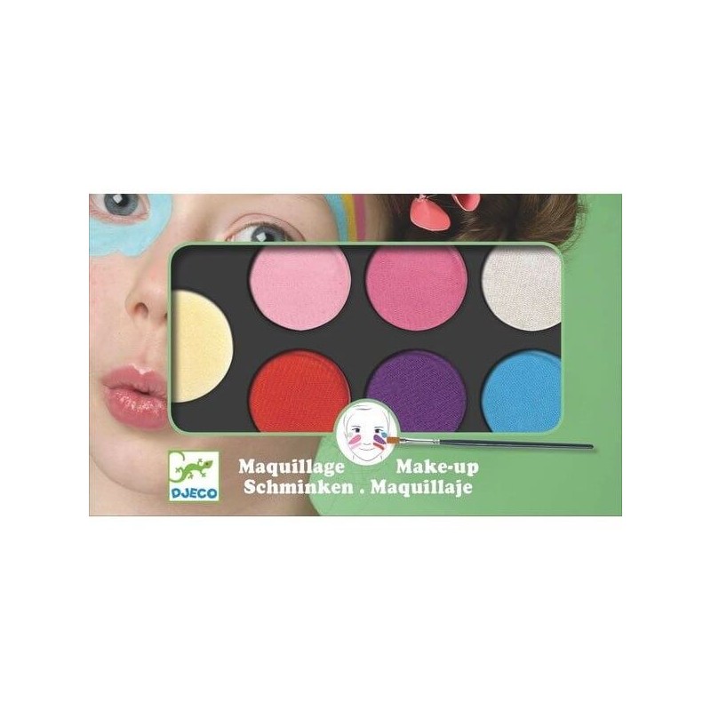 Maquillage Djeco - Palette et 6 couleurs sweet