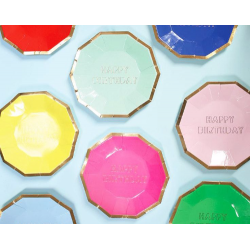 8 assiettes multicolores...