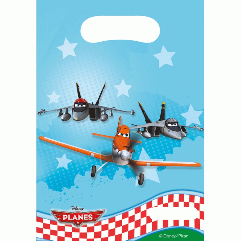 6 sachets anniversaire Planes