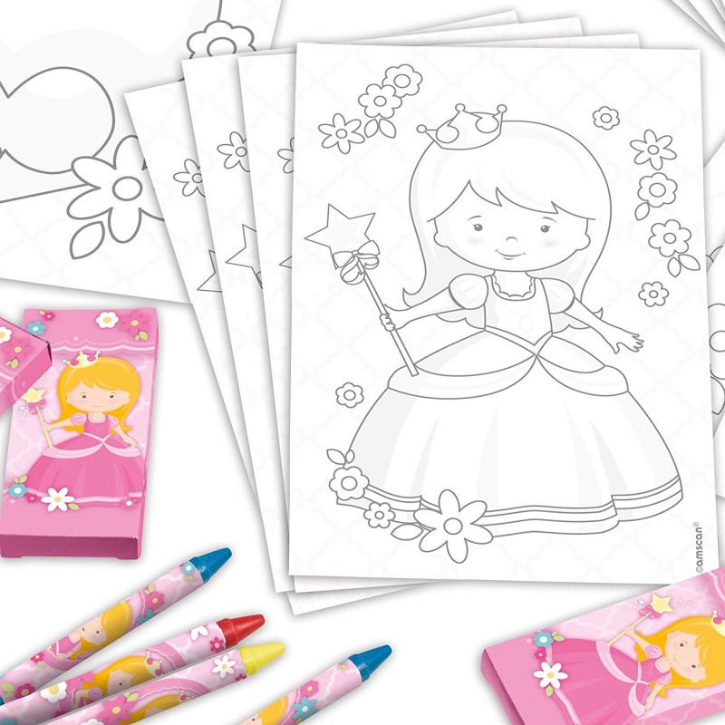 Kit de coloriage Princesse 20 pièces