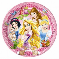 8 Assiettes en carton Princesse Disney