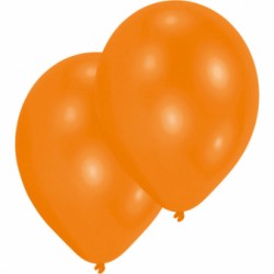 Lot de 10 ballons orange en latex