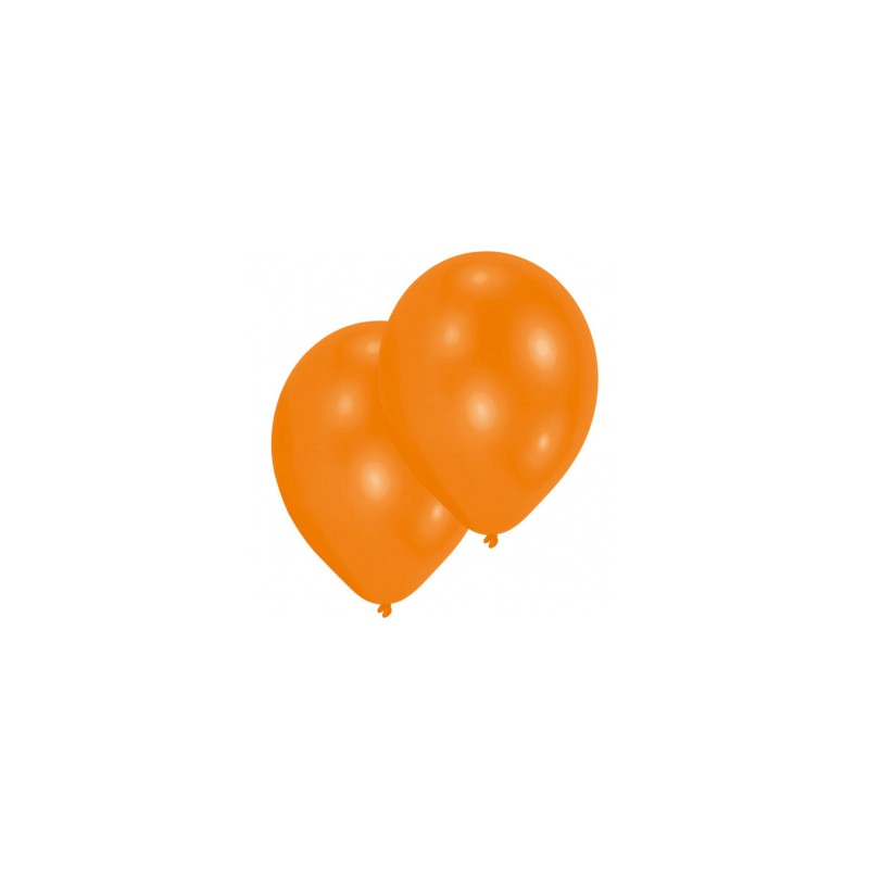 Lot de 10 ballons orange en latex