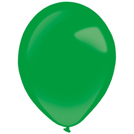 10 ballons de baudruche verts métalliques 30 cm