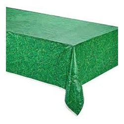 Nappe verte en plastique effet herbe