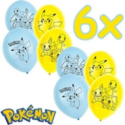 6 ballons latex Pokémon™ 30 cm