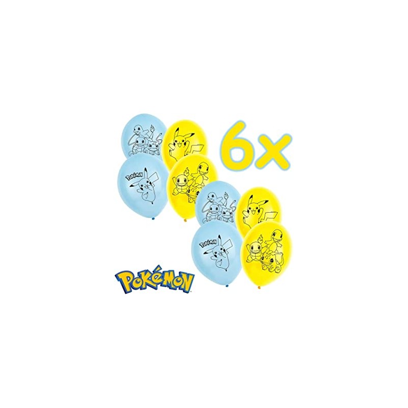 6 ballons latex Pokémon™ 30 cm