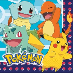 16 serviettes Pokemon