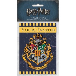8 Invitations Harry Potter 