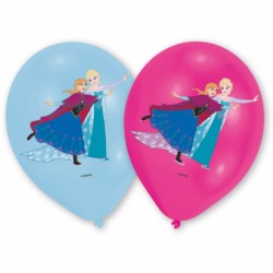 6 Ballons de baudruche Reine des Neiges 