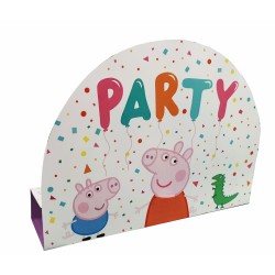 8 Invitations et enveloppes Peppa Pig