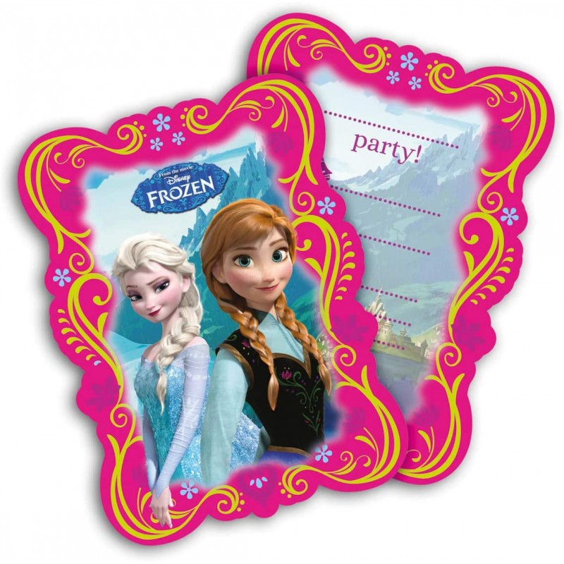 6 Cartons Invitations Anniversaire Reine Des Neiges