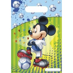 6 Sacs cadeaux Mickey Foot