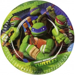 8 Assiettes en carton Tortue Ninja