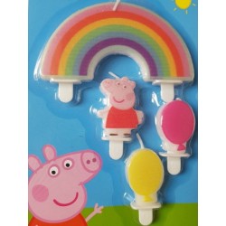 4 Bougies d'anniversaire Peppa Pig