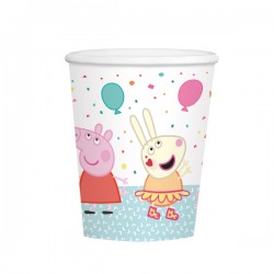 8 gobelets en carton Peppa Pig 250 ml