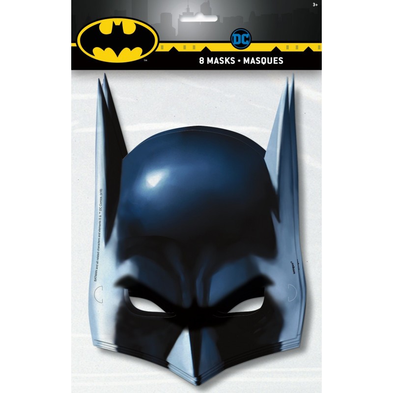 8 masques en carton BATMAN